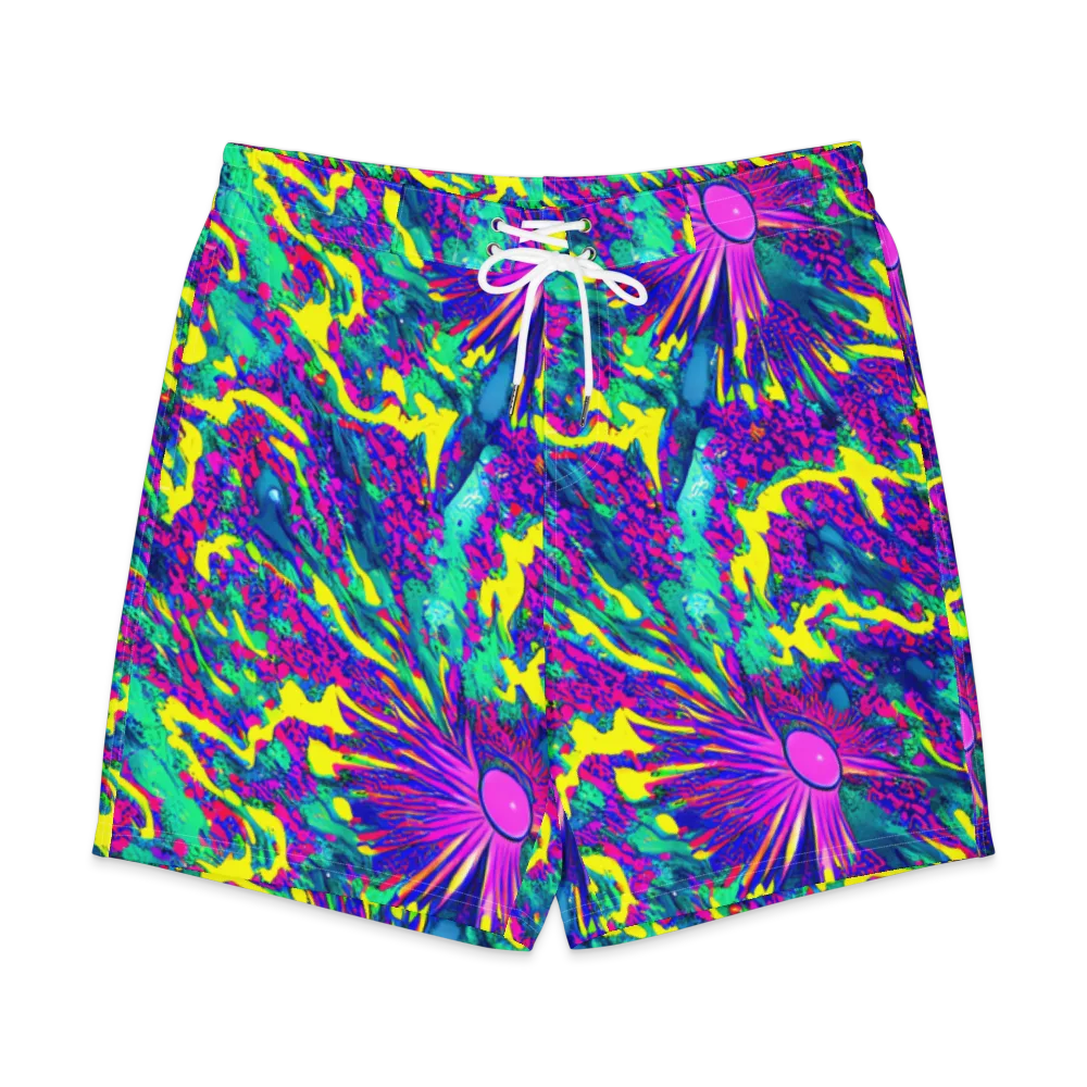 Liquid Bloom on Men's Board Shorts — Front