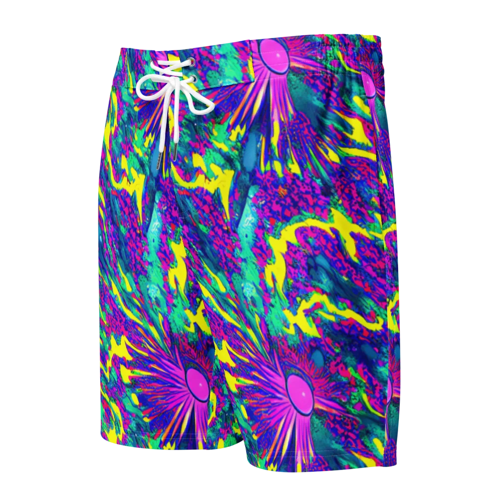 Liquid Bloom on Men's Board Shorts — Front
