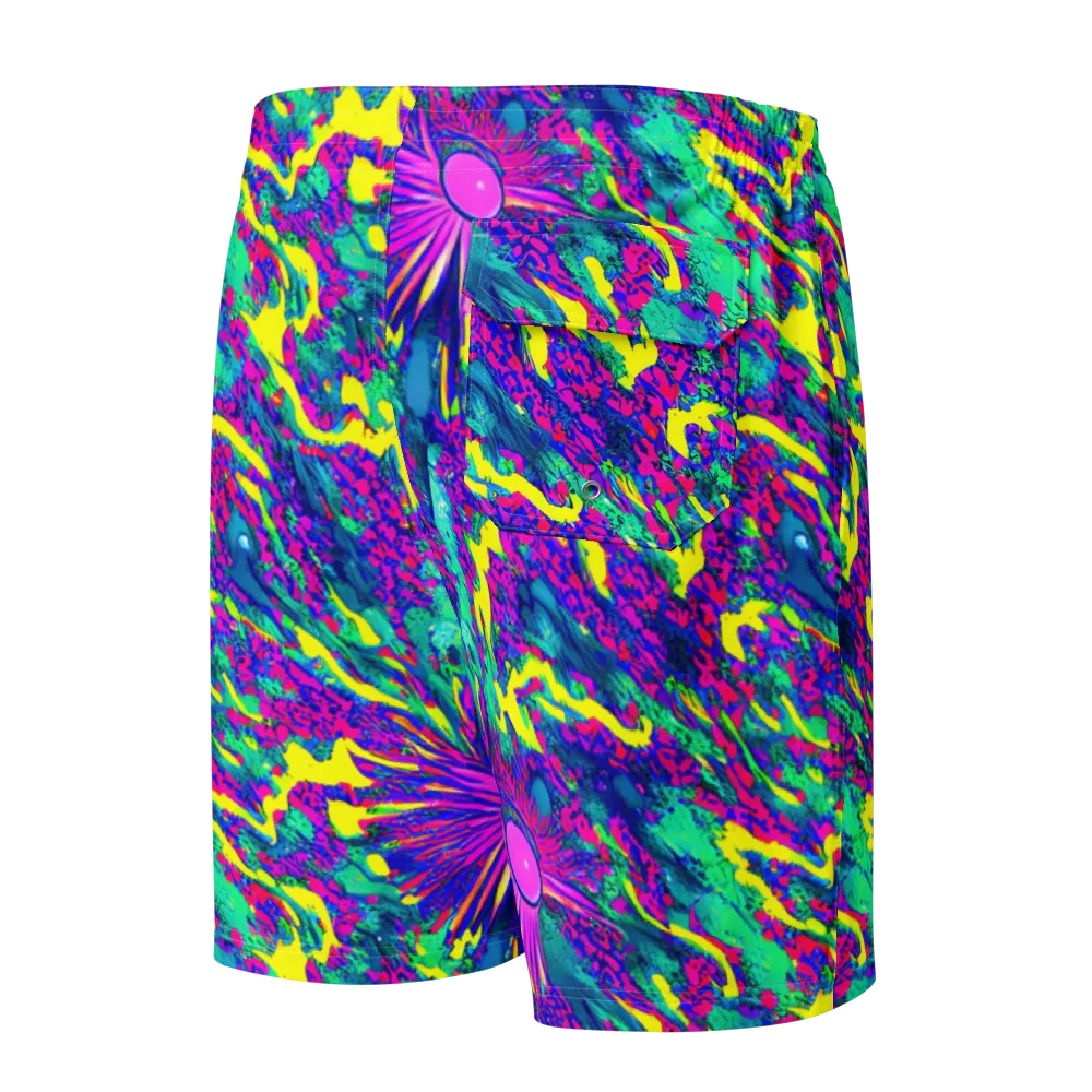 Liquid Bloom on Men's Board Shorts — Back