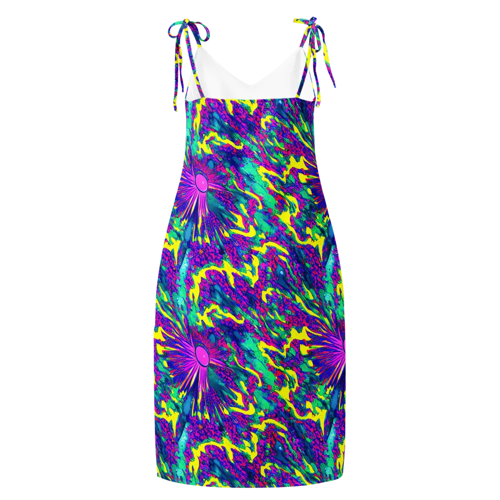 Liquid Bloom on Slip Dress — Back