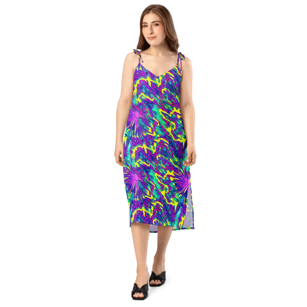 Liquid Bloom on Slip Dress — Front
