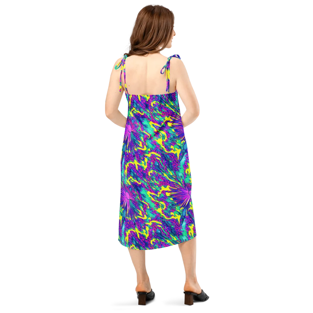 Liquid Bloom on Slip Dress — Back