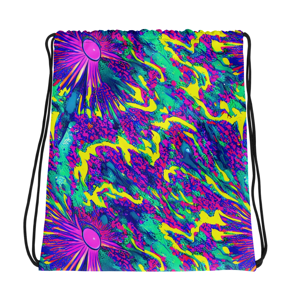 Liquid Bloom on Drawstring Bag — Photo