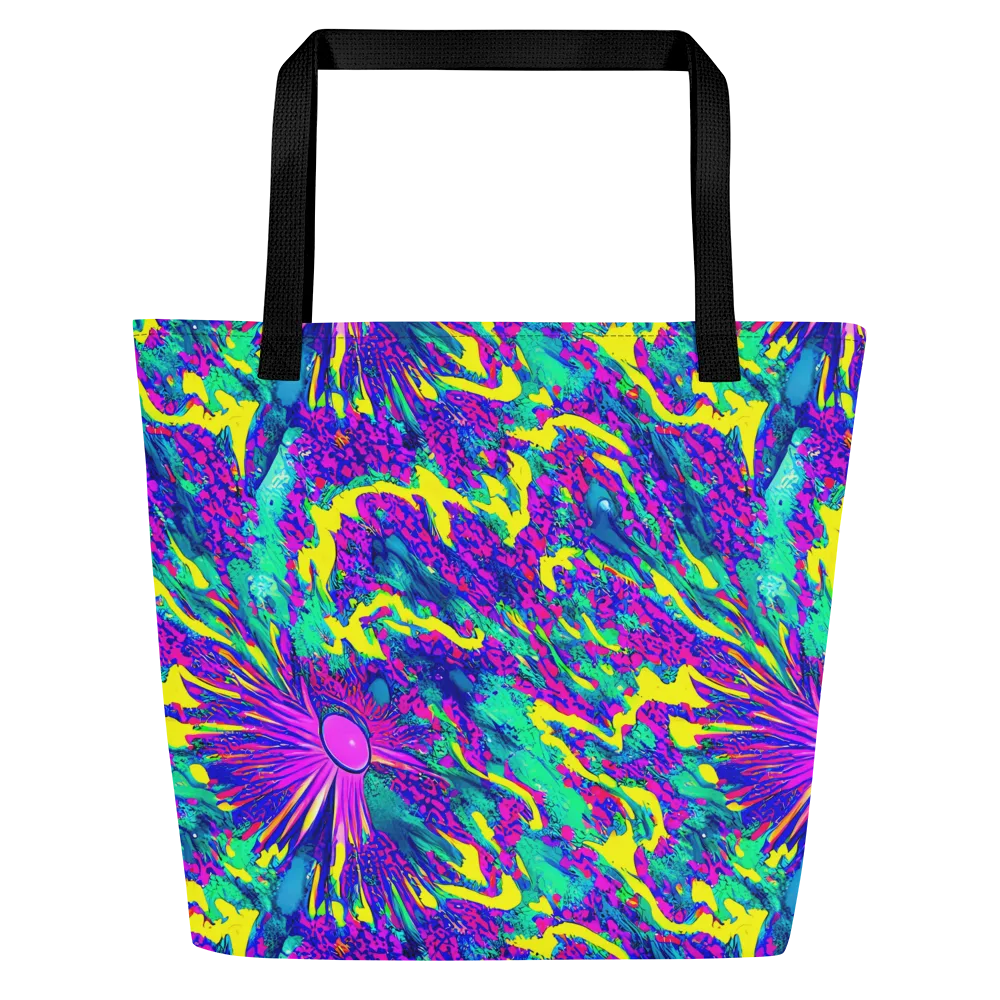 Liquid Bloom on Large Tote Bag W/ Pocket — Front