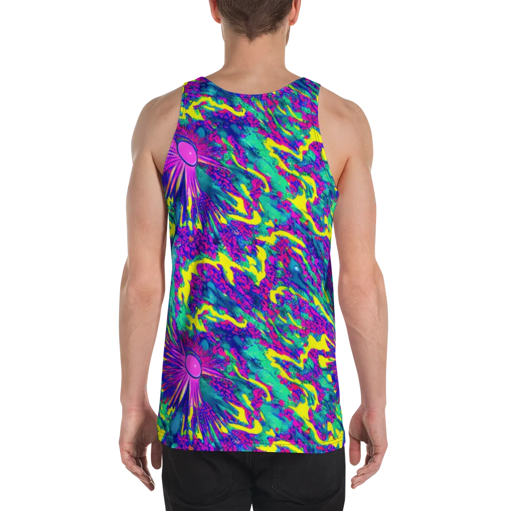 Liquid Bloom on Men's Tank Top — Back