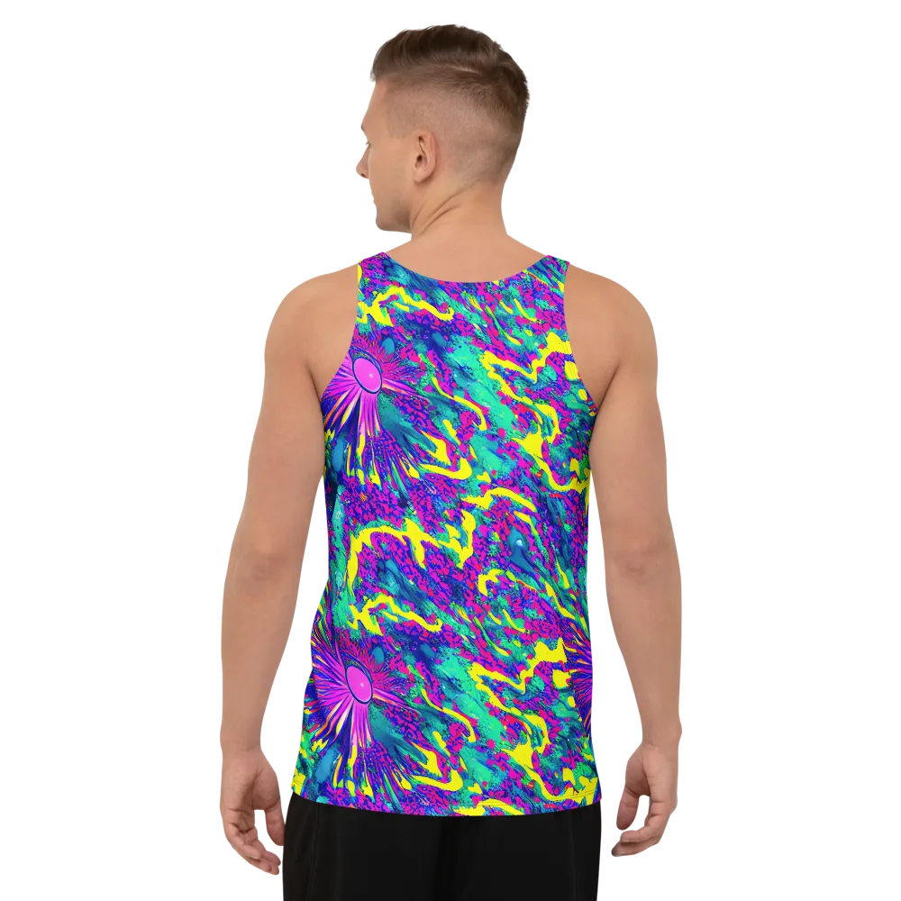 Liquid Bloom on Men's Tank Top — Back