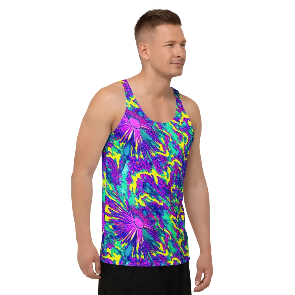 Liquid Bloom on Men's Tank Top — Right Front