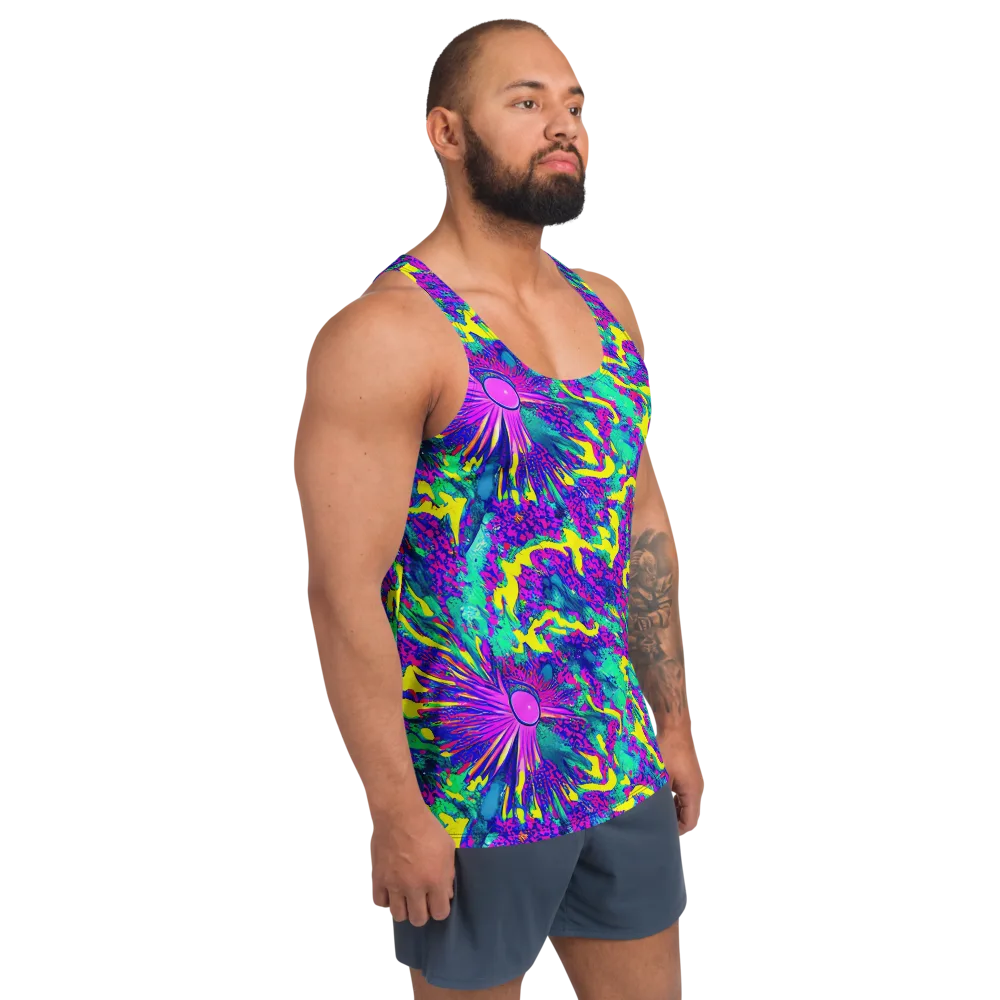 Liquid Bloom on Men's Tank Top — Right Front