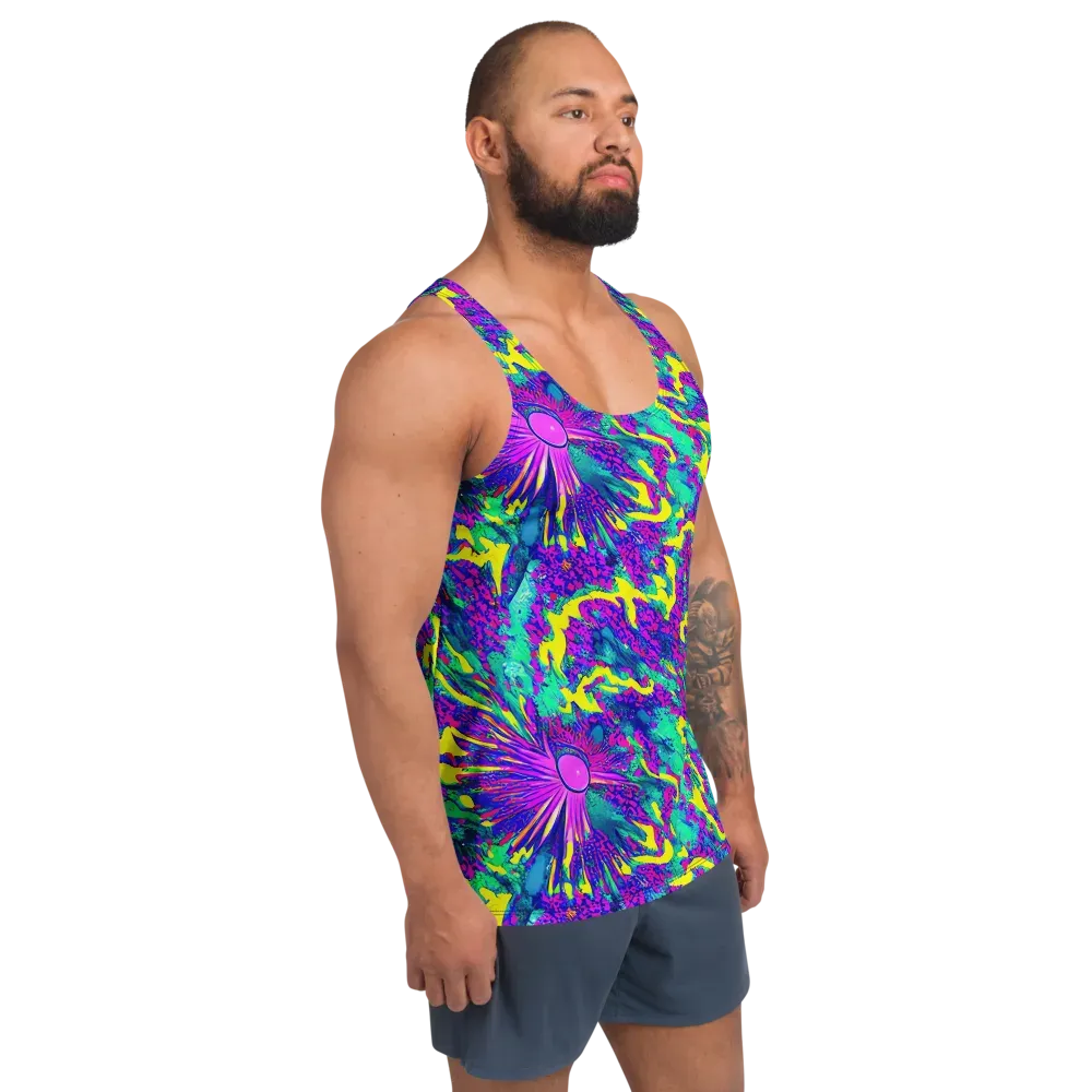 Liquid Bloom on Men's Tank Top — Right Front