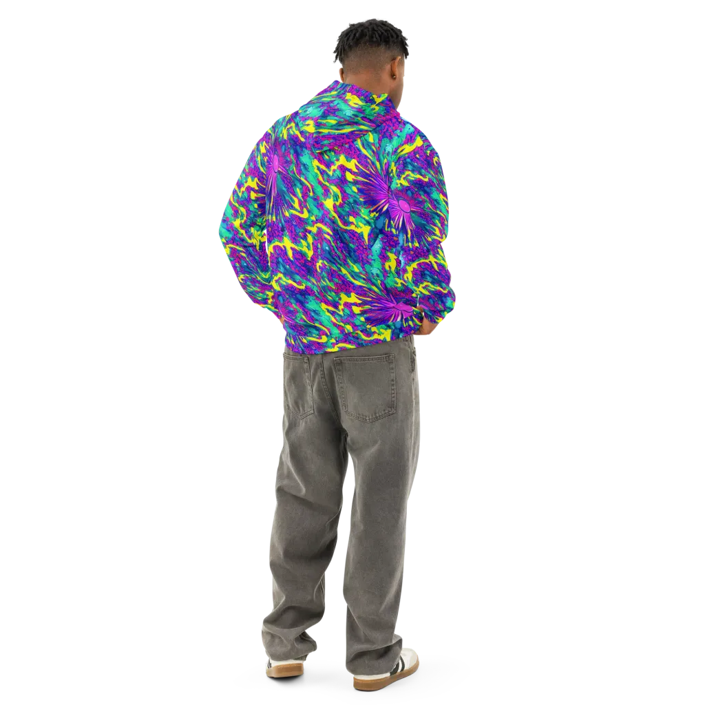 Liquid Bloom on Cotton Hoodie — Back