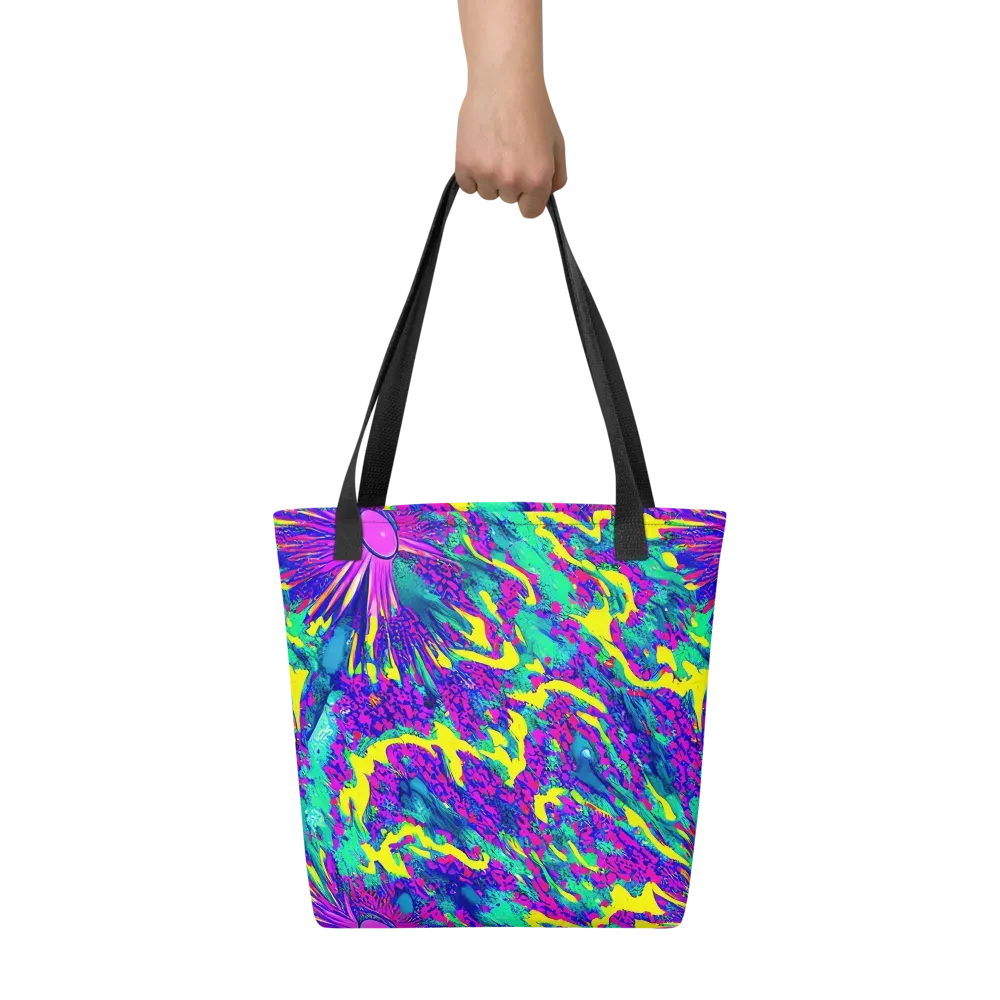 Liquid Bloom on Tote Bag — Front