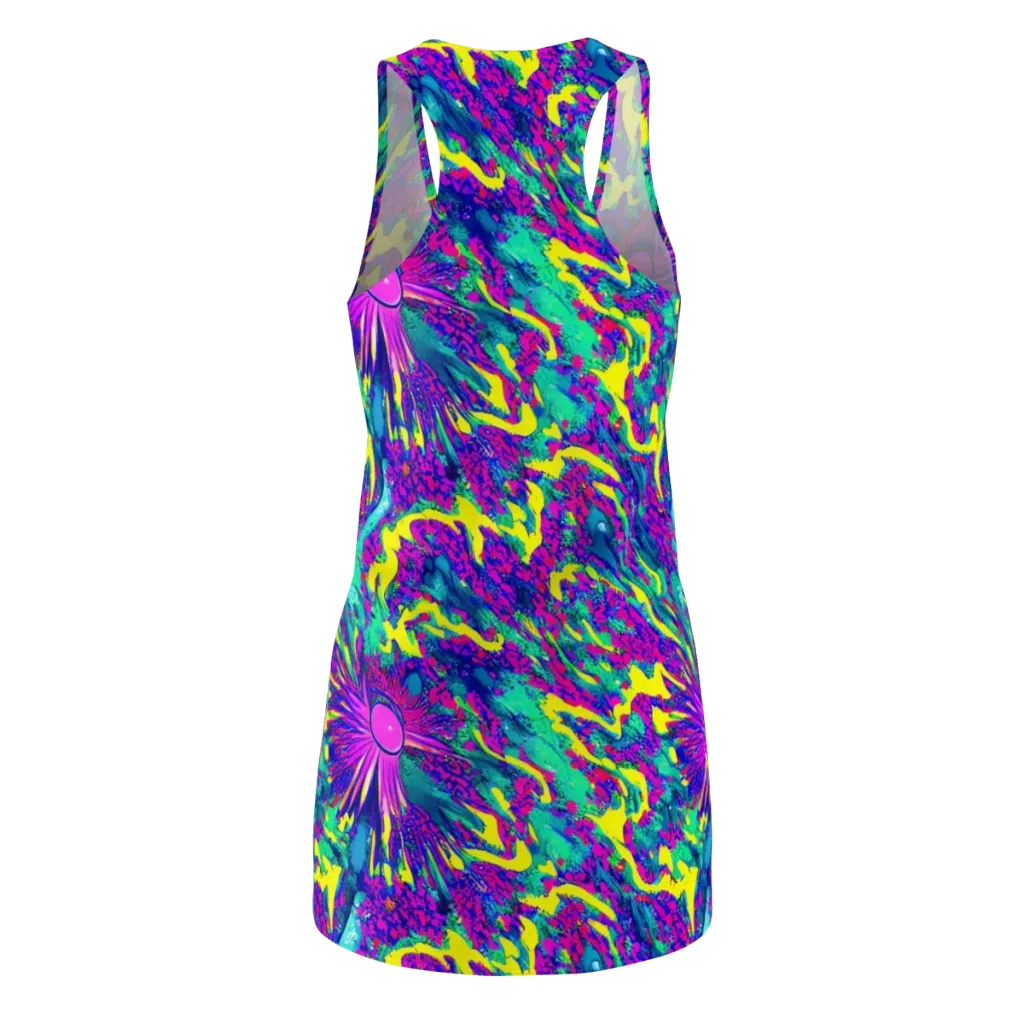Liquid Bloom on Racerback Dress — Back