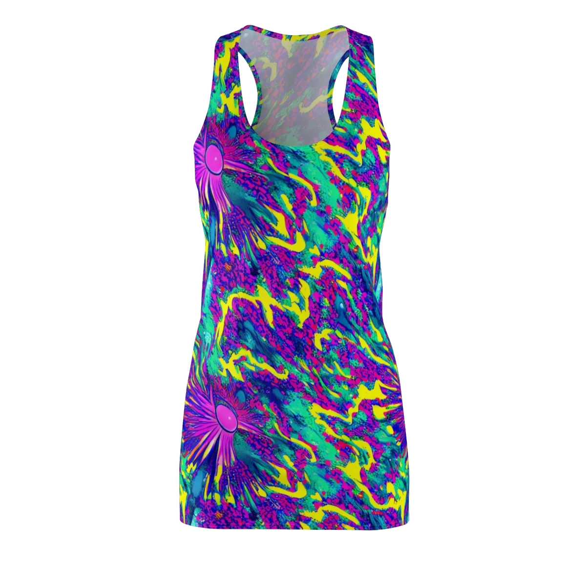 Liquid Bloom on Racerback Dress — Front
