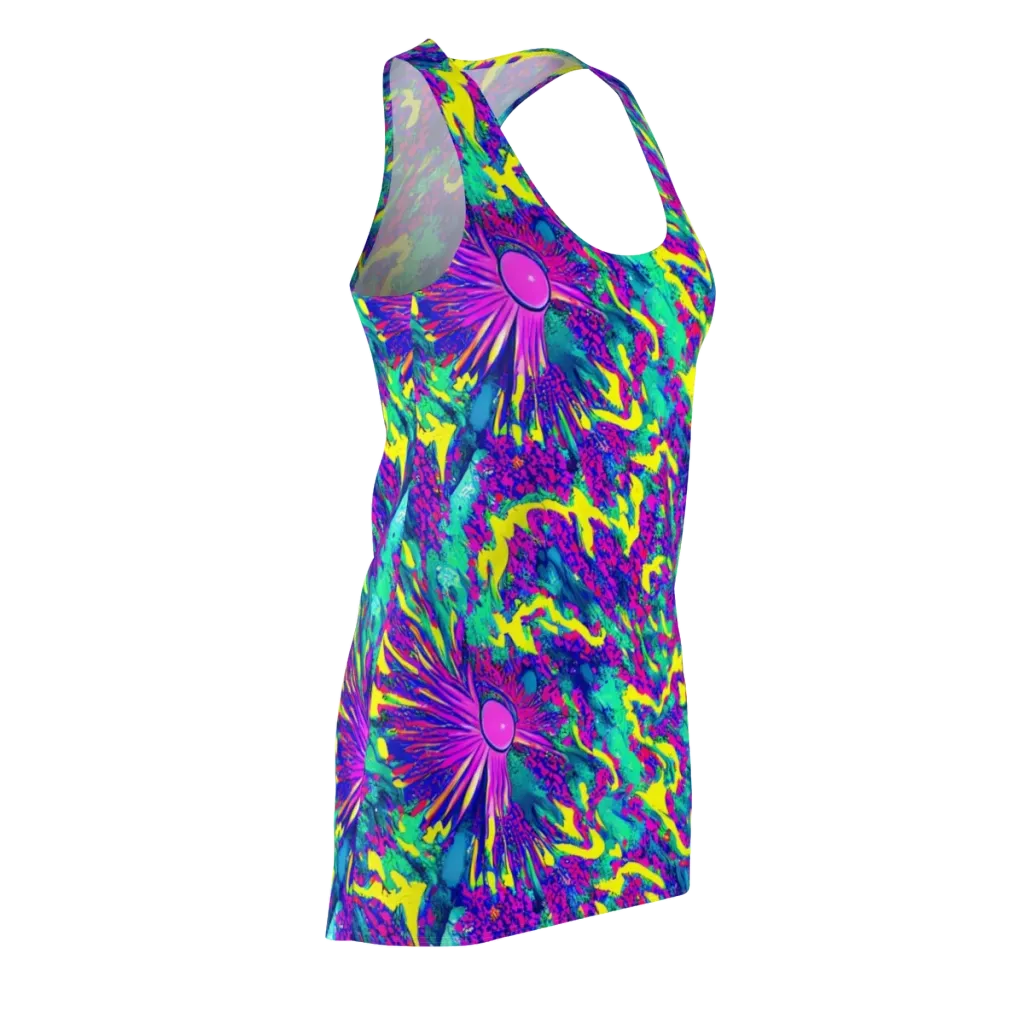 Liquid Bloom on Racerback Dress — Front Side