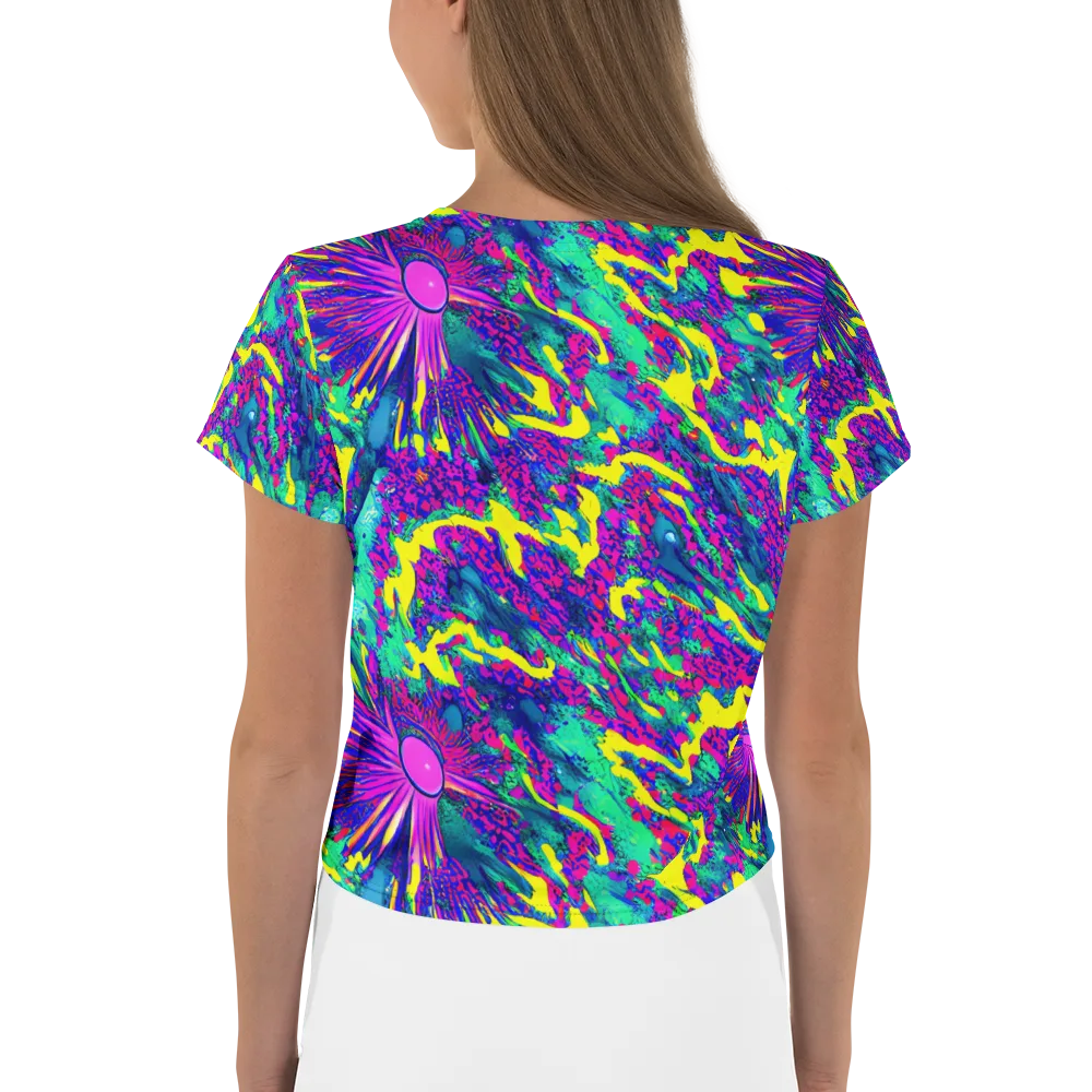 Liquid Bloom on Crop Tee — Back