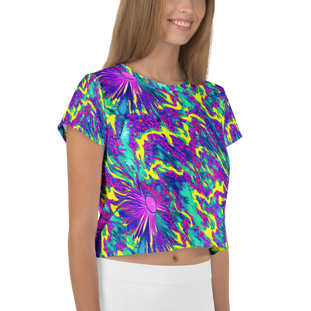 Liquid Bloom on Crop Tee — Right