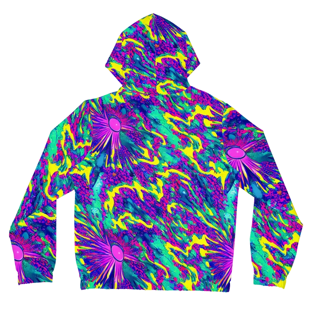 Liquid Bloom on Women's Full-Zip Hoodie — Back