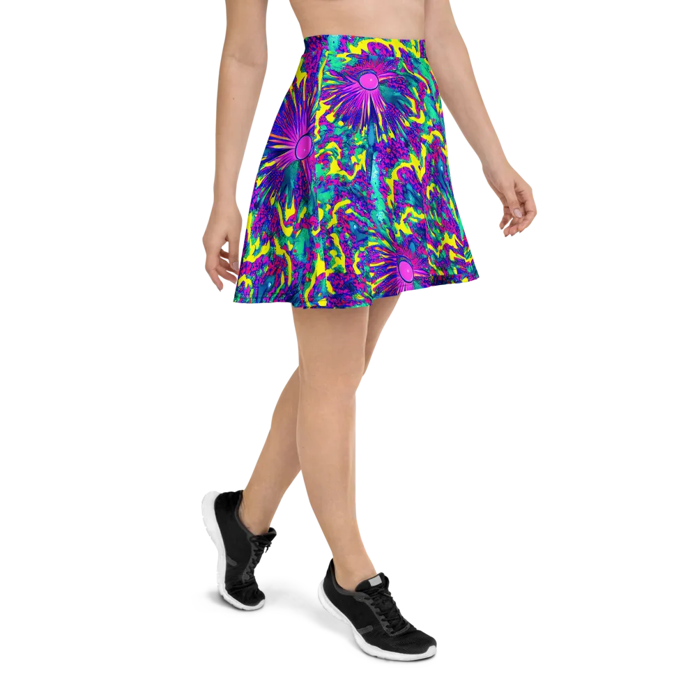 Liquid Bloom on Skater Skirt — Right