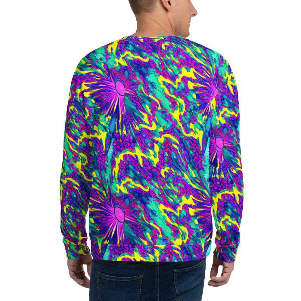 Liquid Bloom on Sweatshirt — Back