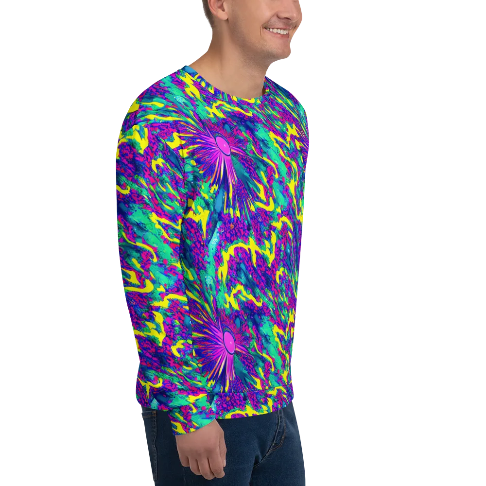 Liquid Bloom on Sweatshirt — Right Front