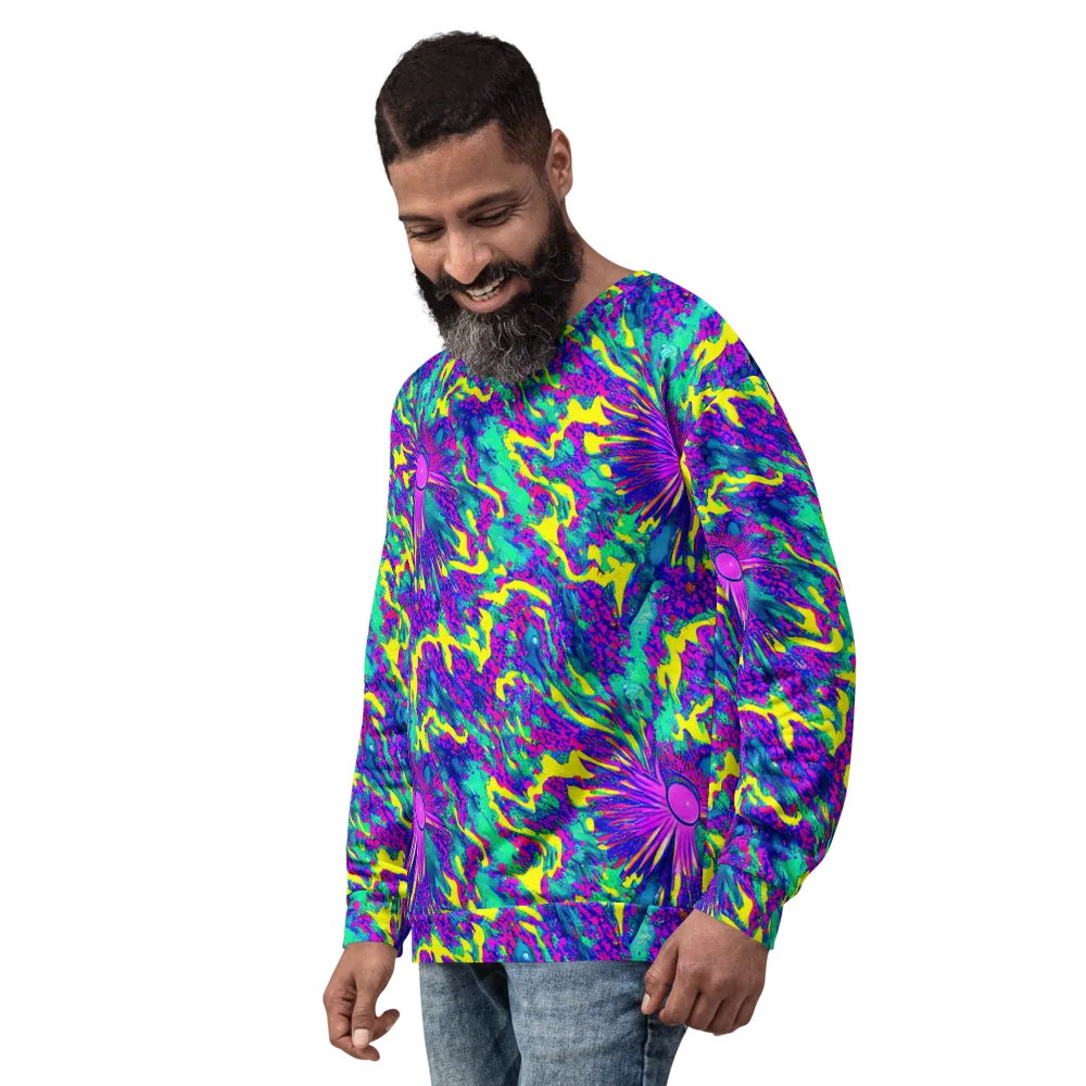 Liquid Bloom on Sweatshirt — Left Front