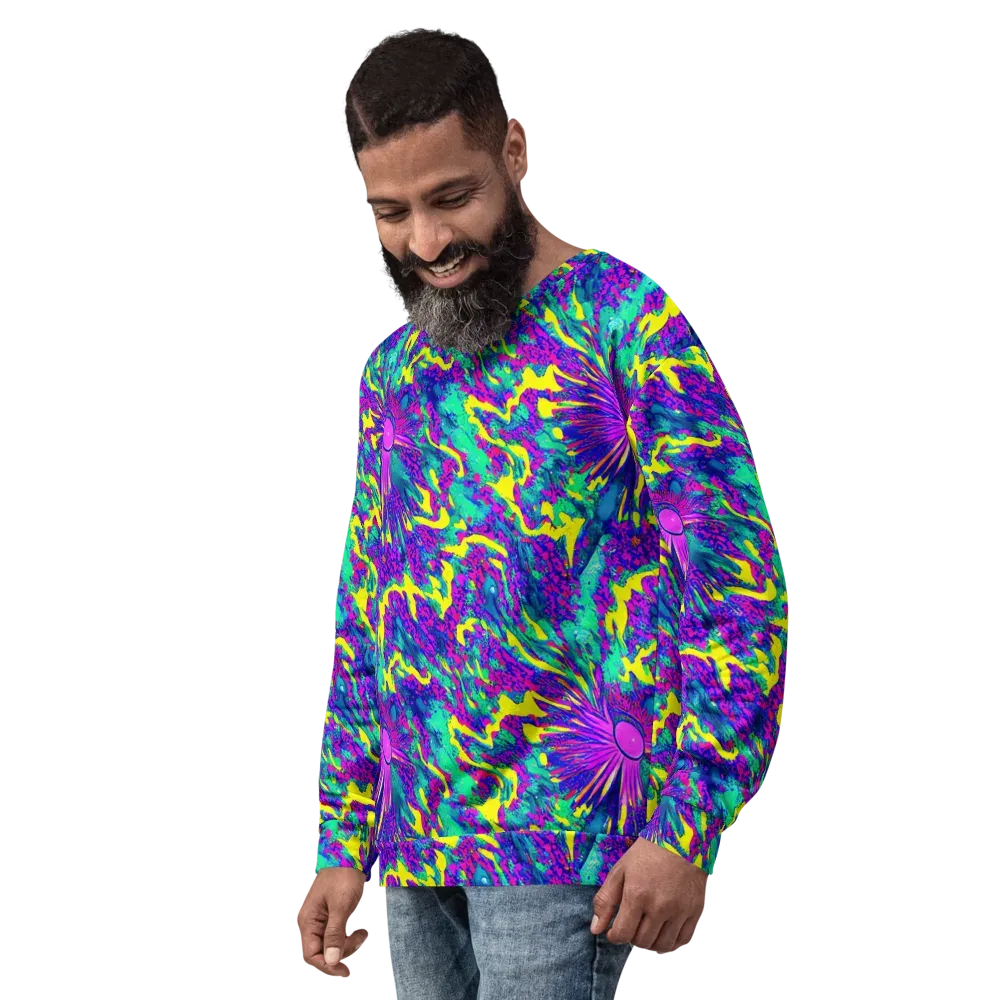 Liquid Bloom on Sweatshirt — Left Front