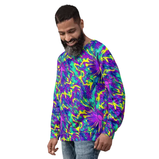 Liquid Bloom on a Sweatshirt
