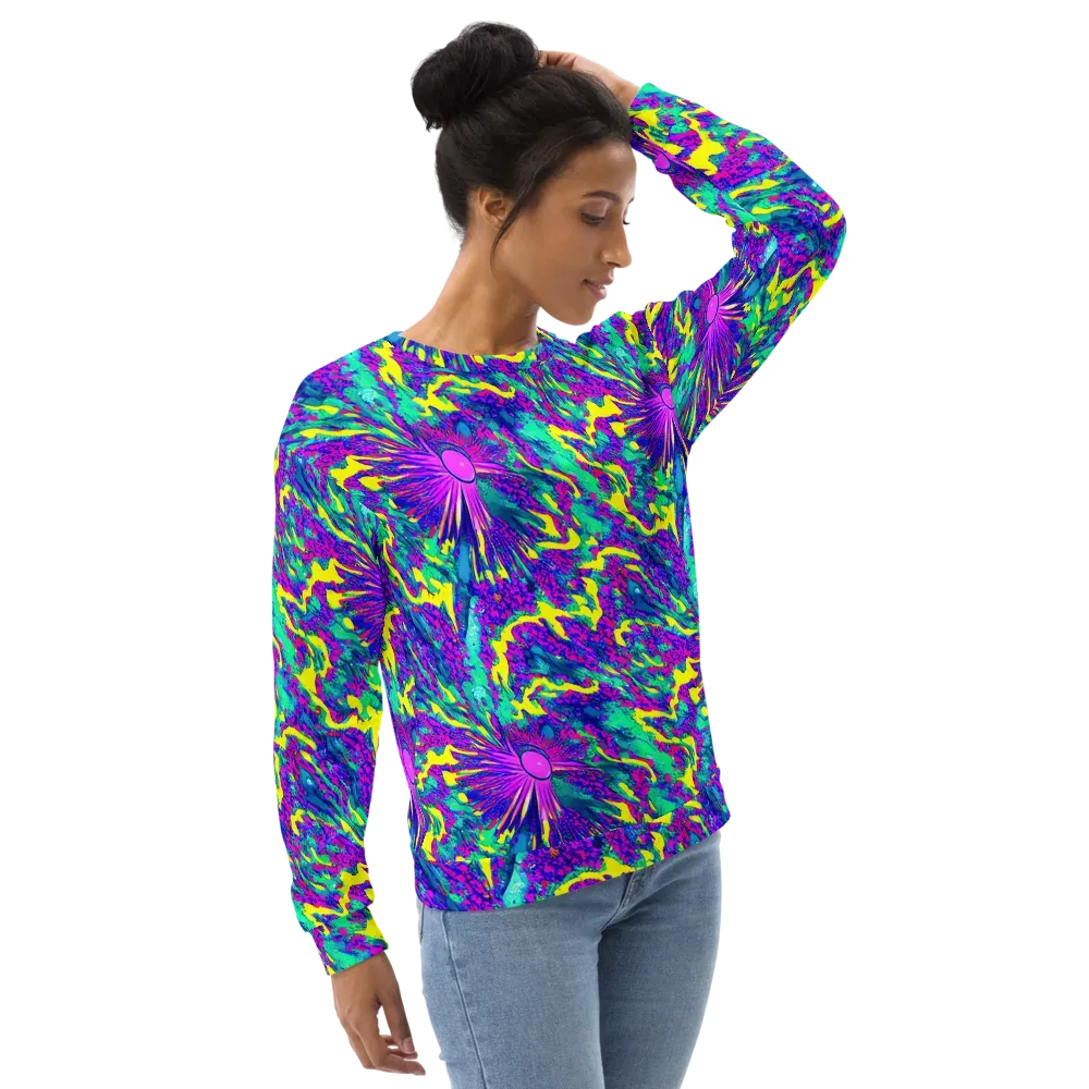 Liquid Bloom on Sweatshirt — Right Front