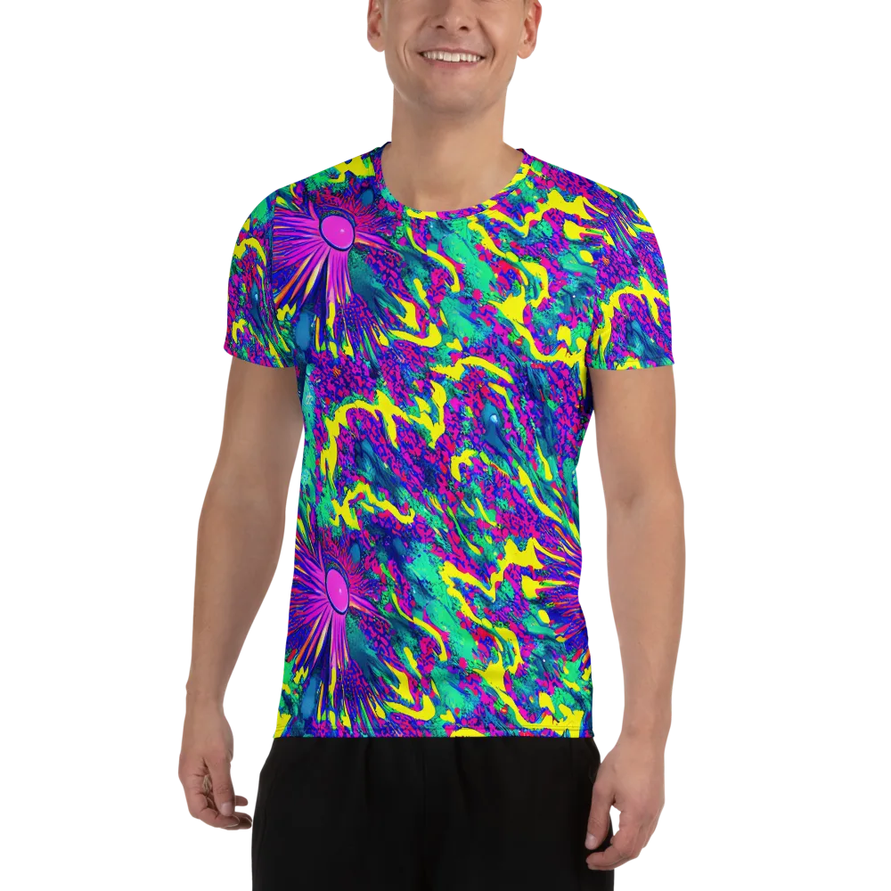 Liquid Bloom on Men's Athletic T-Shirt — Front