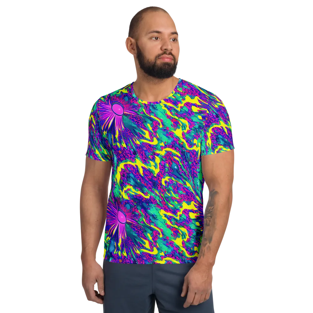 Liquid Bloom on Men's Athletic T-Shirt — Front