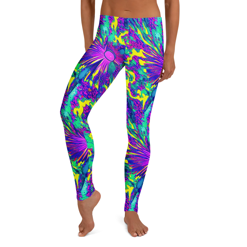 Liquid Bloom on Leggings — Front