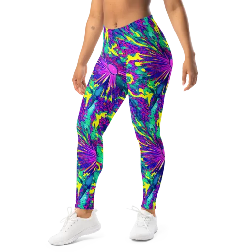 Liquid Bloom on a Leggings