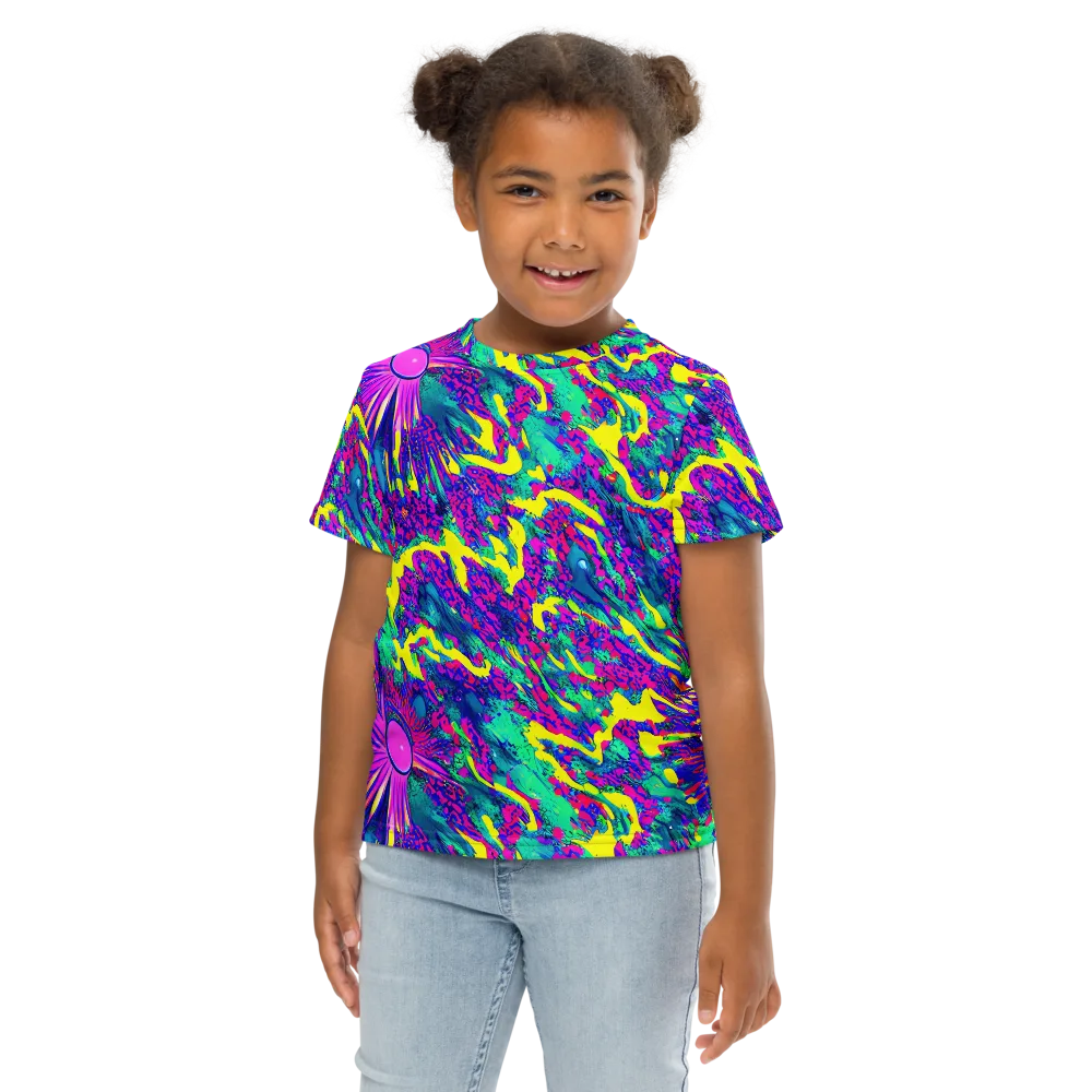 Liquid Bloom on Kids Crew Neck T-Shirt — Front