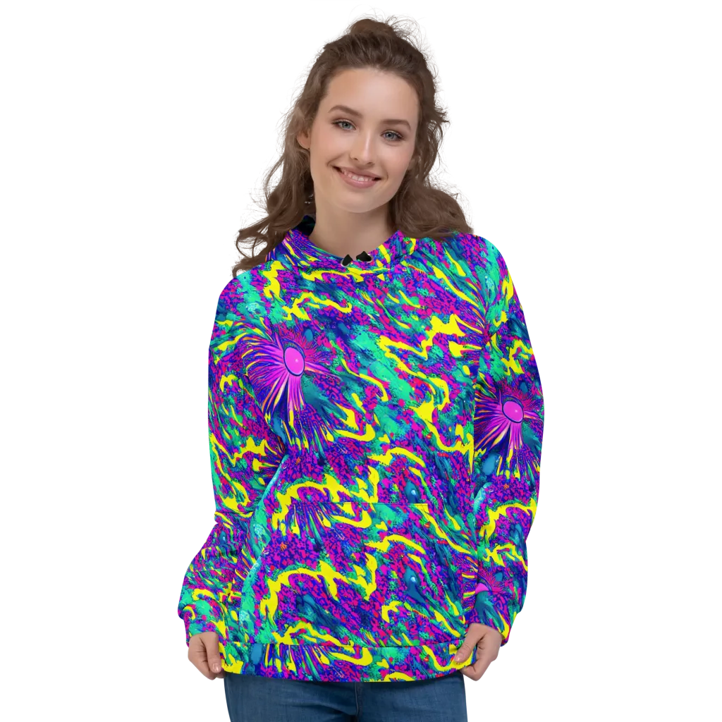 Liquid Bloom on Hoodie — Front