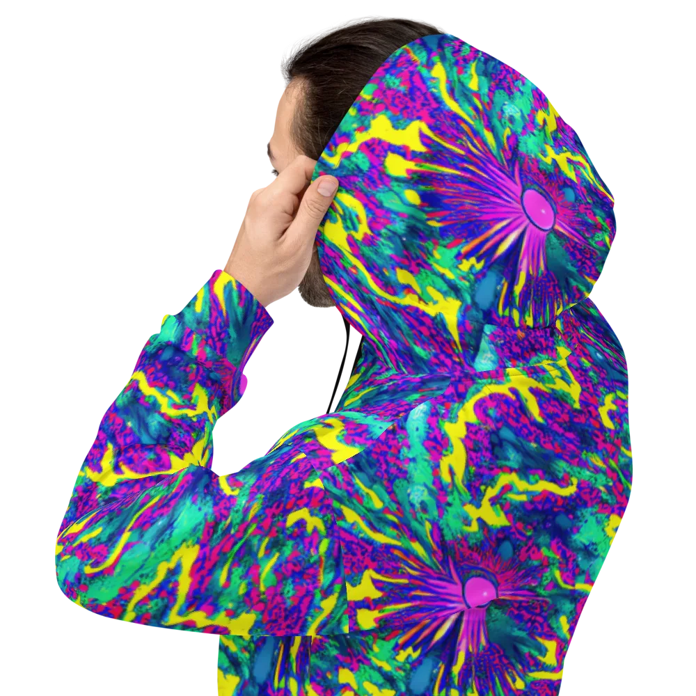 Liquid Bloom on Hoodie — Back