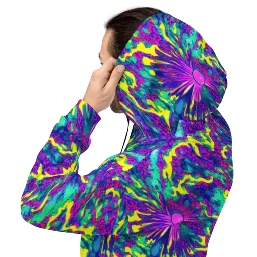 Liquid Bloom on a Hoodie