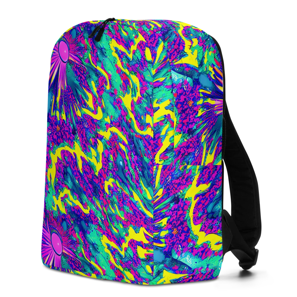 Liquid Bloom on Minimalist Backpack — Left