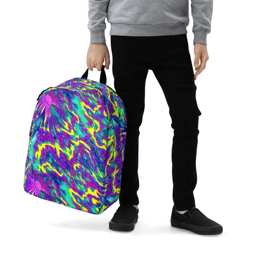 Liquid Bloom on a Minimalist Backpack