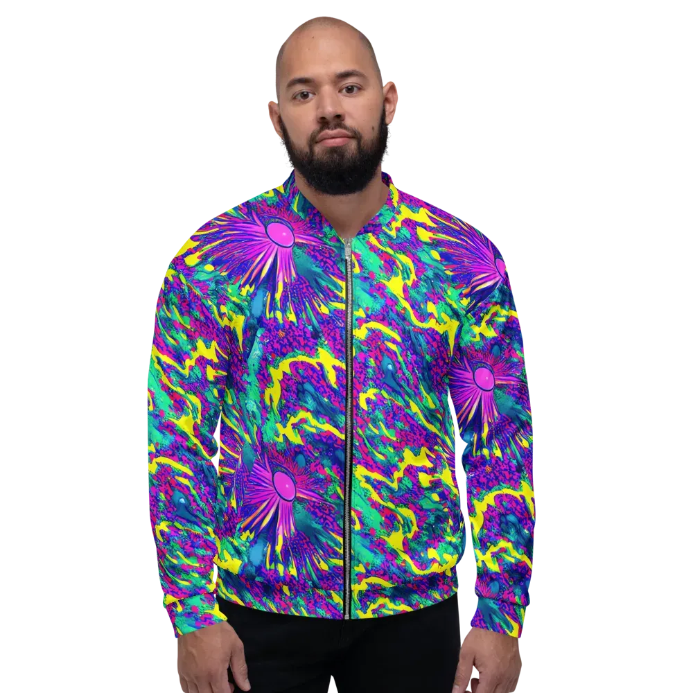 Liquid Bloom on Bomber Jacket — Front
