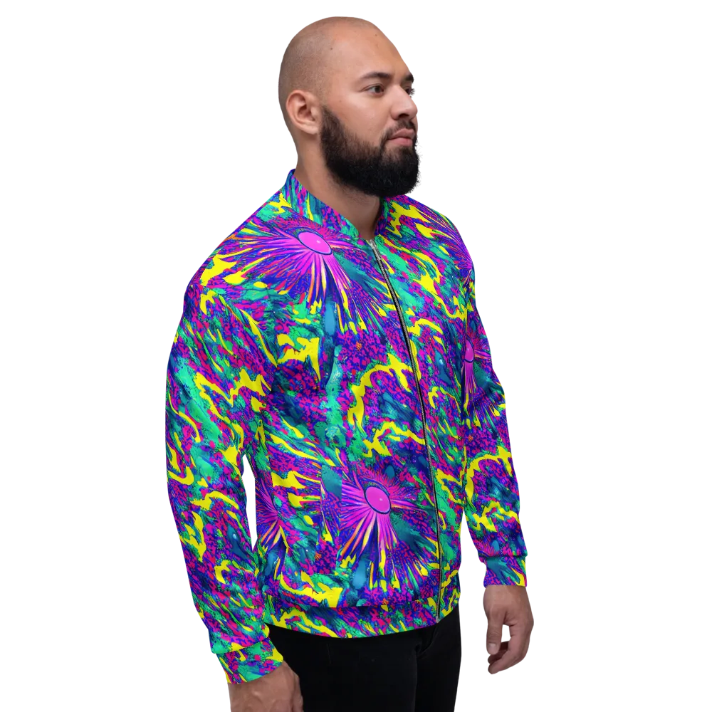 Liquid Bloom on Bomber Jacket — Right