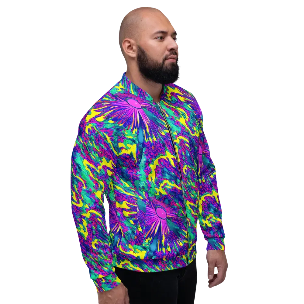 Liquid Bloom on Bomber Jacket — Right