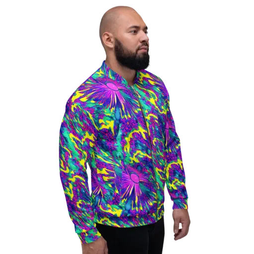 Liquid Bloom on a Bomber Jacket