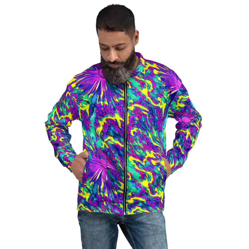 Liquid Bloom on Bomber Jacket — Front