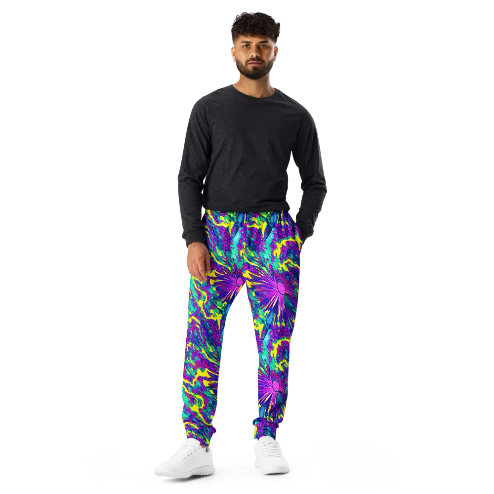 Liquid Bloom on Men's Joggers — Front