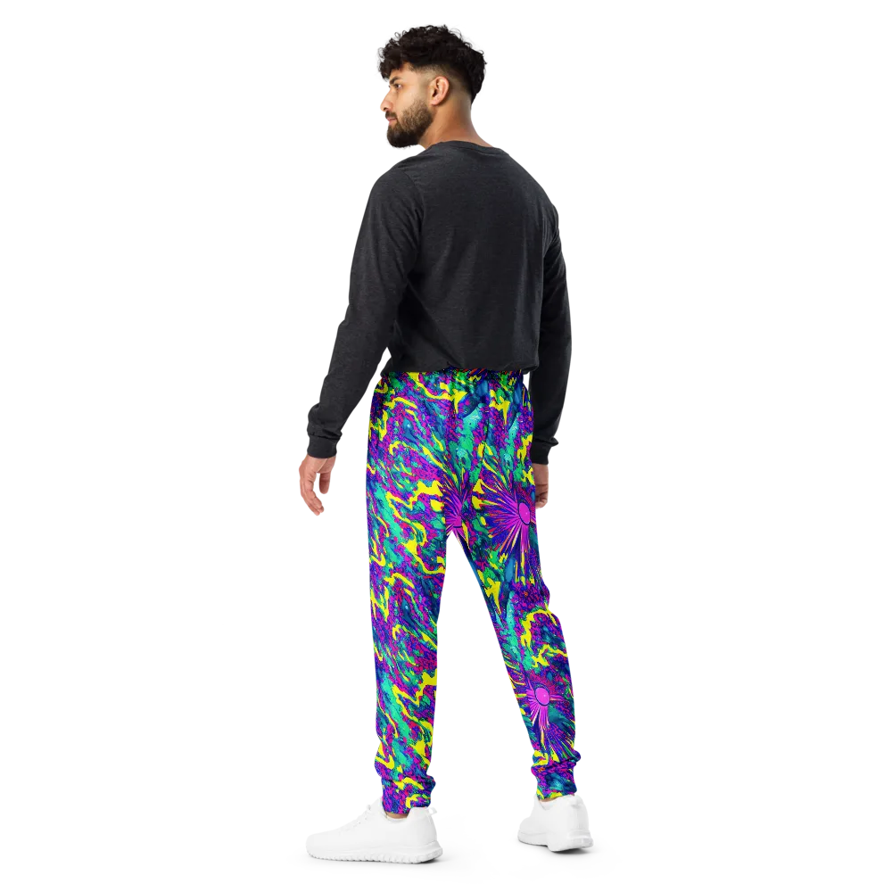 Liquid Bloom on Men's Joggers — Back