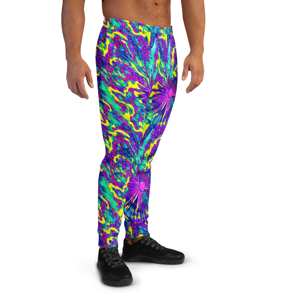 Liquid Bloom on Men's Joggers — Right