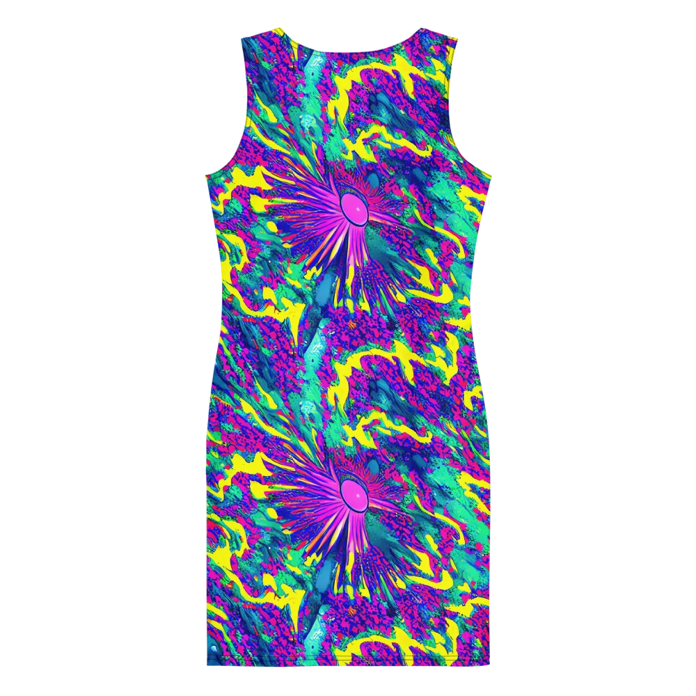 Liquid Bloom on Bodycon Dress — Back