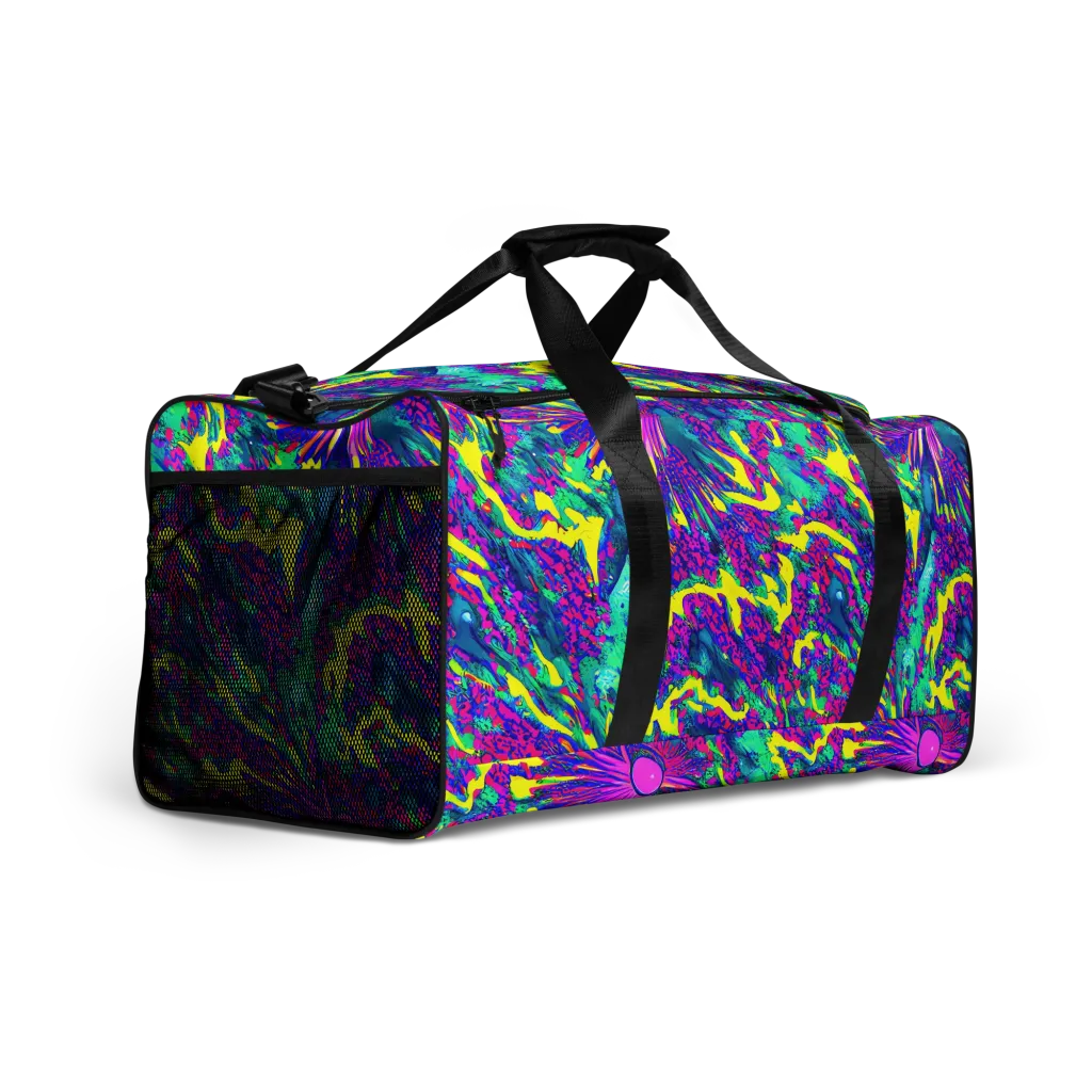 Liquid Bloom on Duffle Bag — Right Front