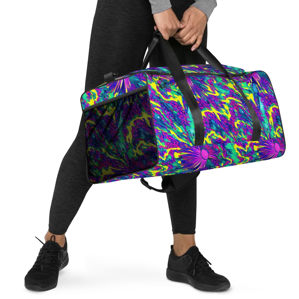 Liquid Bloom on Duffle Bag — Right Front