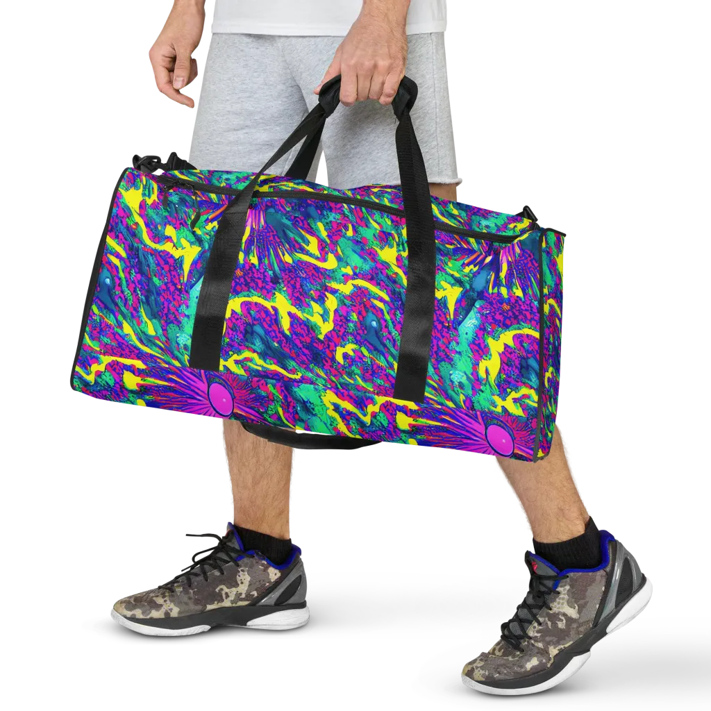 Liquid Bloom on Duffle Bag — Front